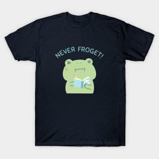 Angry Frog Never Froget Revenge Book T-Shirt